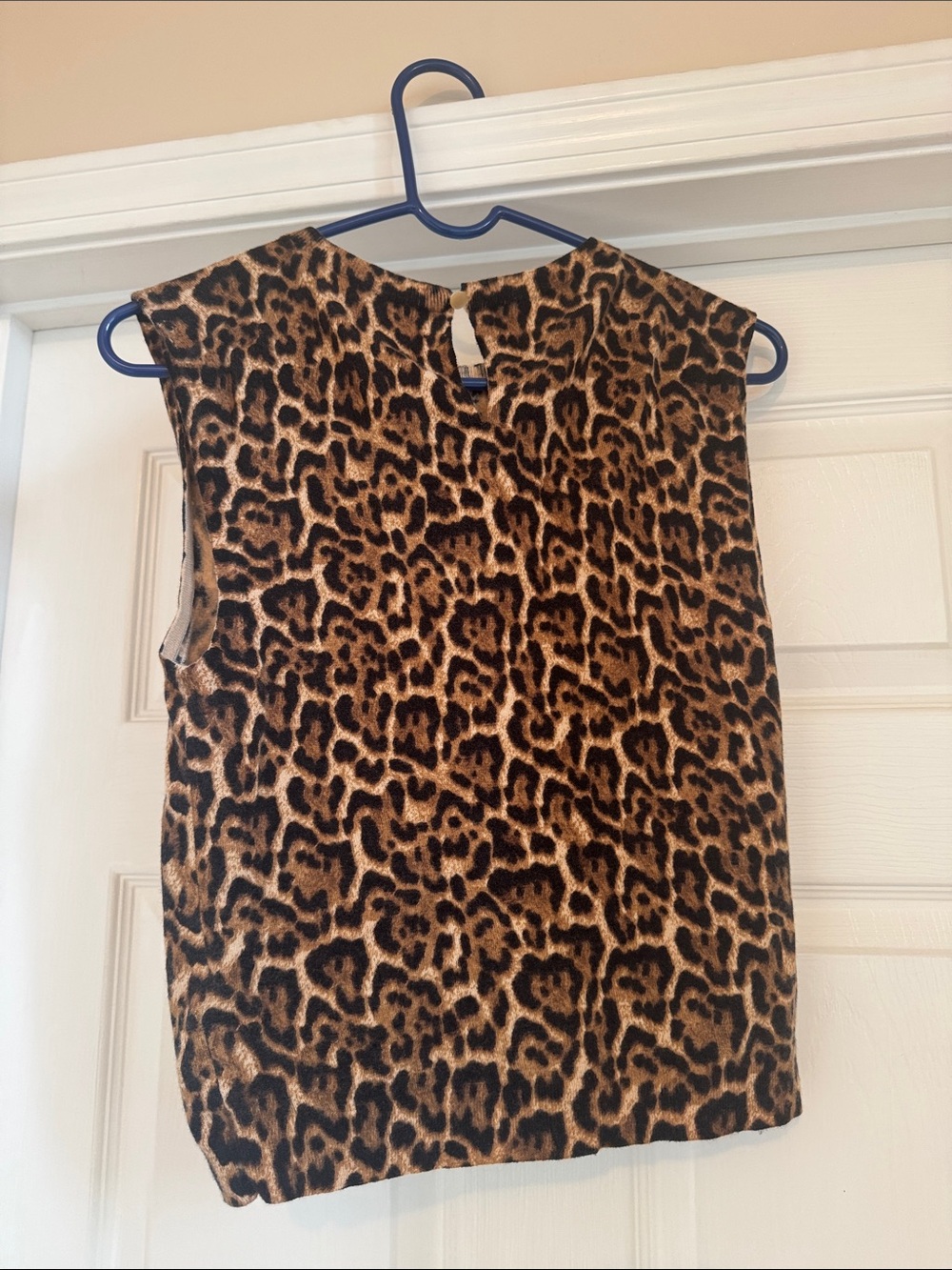 J.Crew Cashmere Leopard-Print Shell - Picture 3 of 5